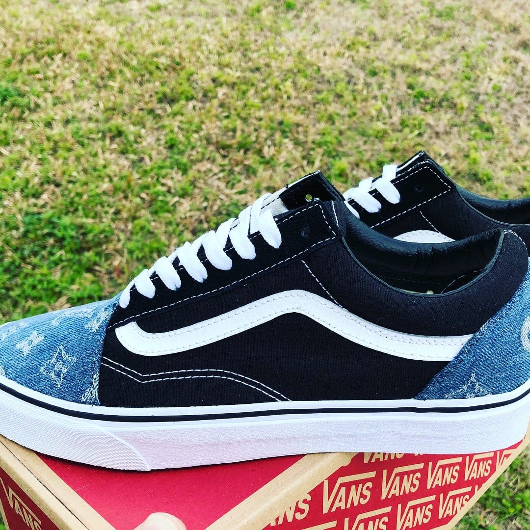 Vans Old Skool LV/Supreme Denim (White Stripe) – CustomizerDepot