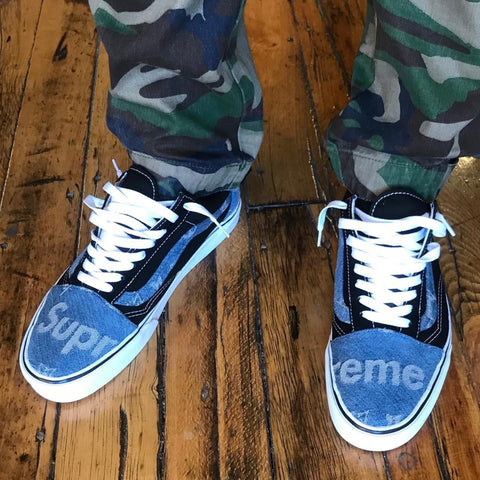 Vans Old Skool LV/Supreme Denim | CustomizerDepot