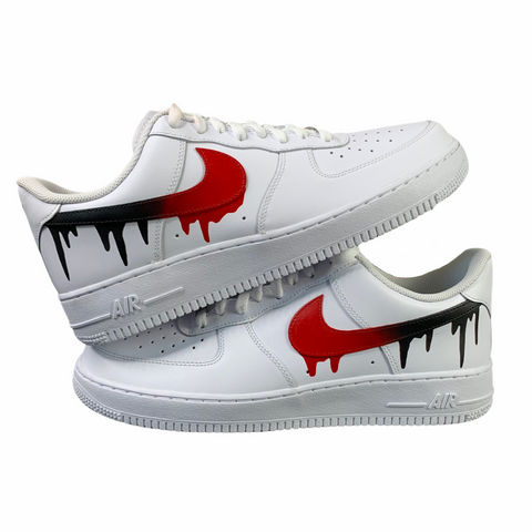 red drip air force ones