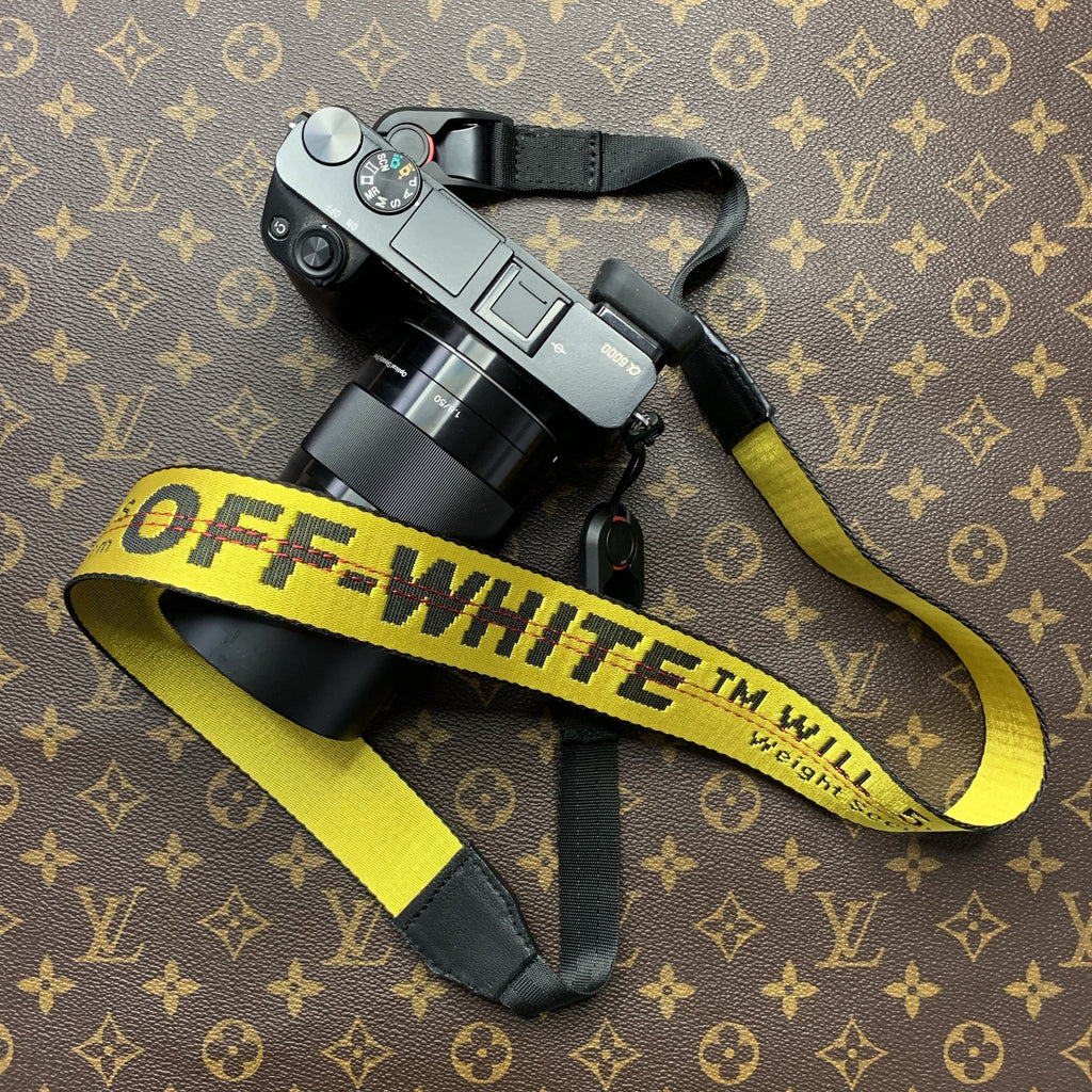 Yellow Off White Camera Strap | CustomizerDepot