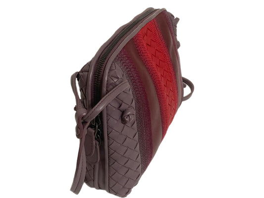 Prada Tessuto Bandoliera Double Zip Nylon Crossbody Bag Red