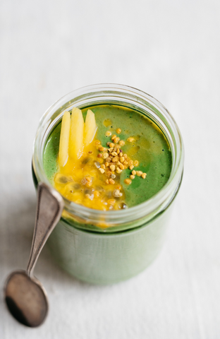 Green Powders for Smoothies - Raw Buckwheat Green Smoothie Jars