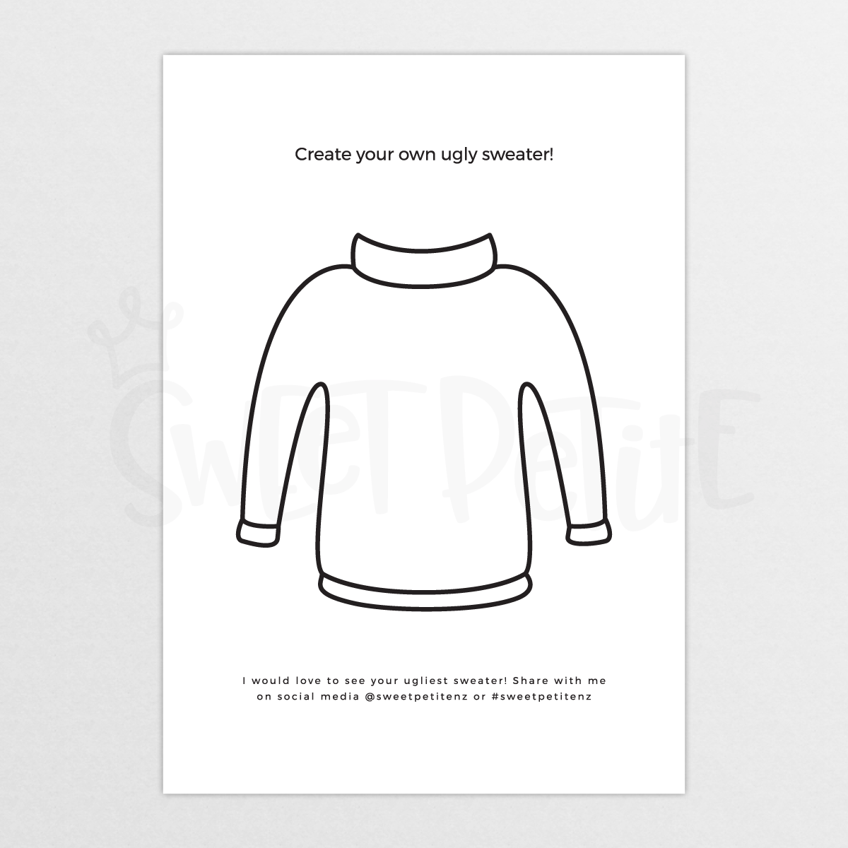 Free Ugly Sweater Template Word