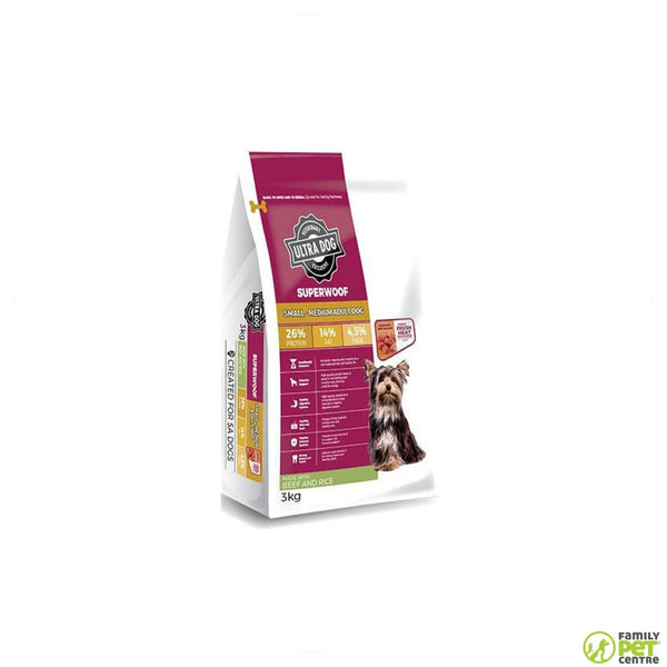 Ultra Dog Superwoof Small Medium Adult Dog Food - Family Pet Centre