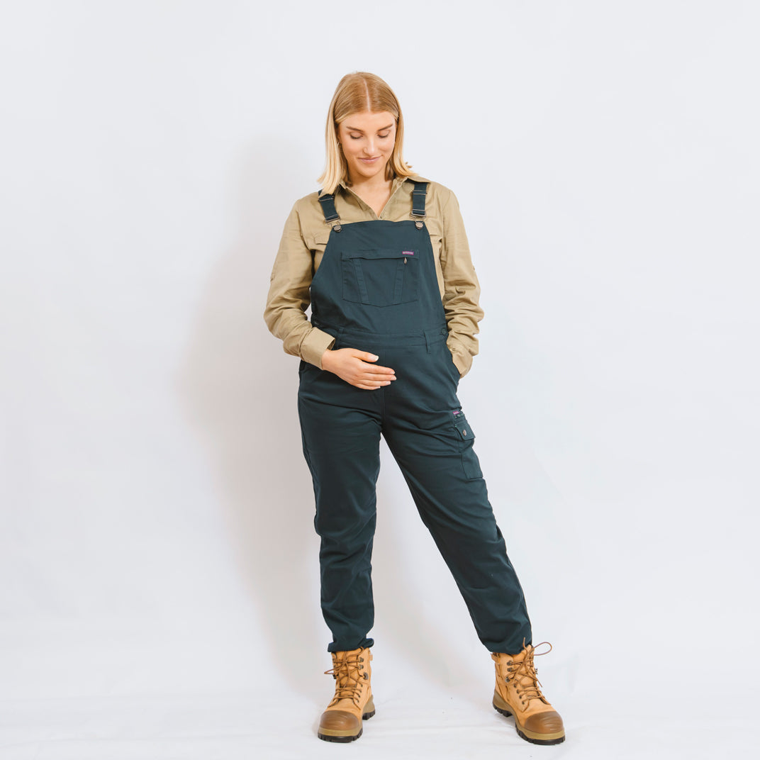 Women's Work Overalls - Tradie Ladies - GREEN HIP