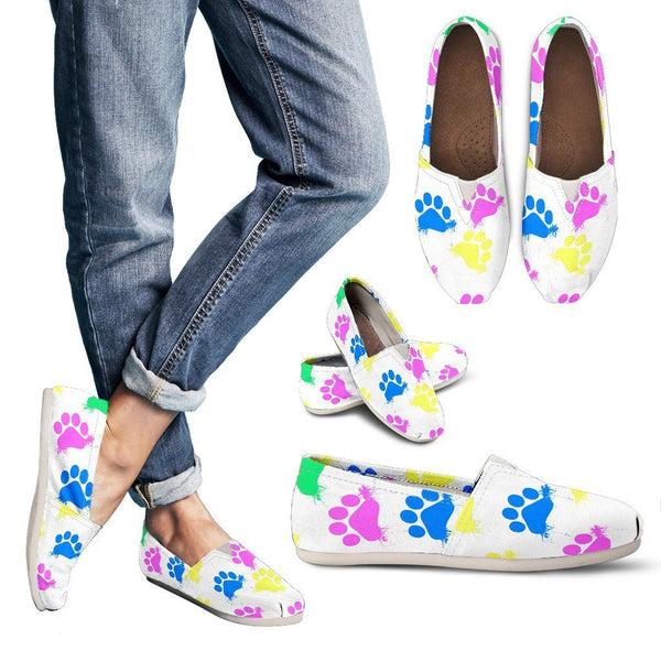 Colorful Paws White Women's Casual Shoes - I love Veterinary