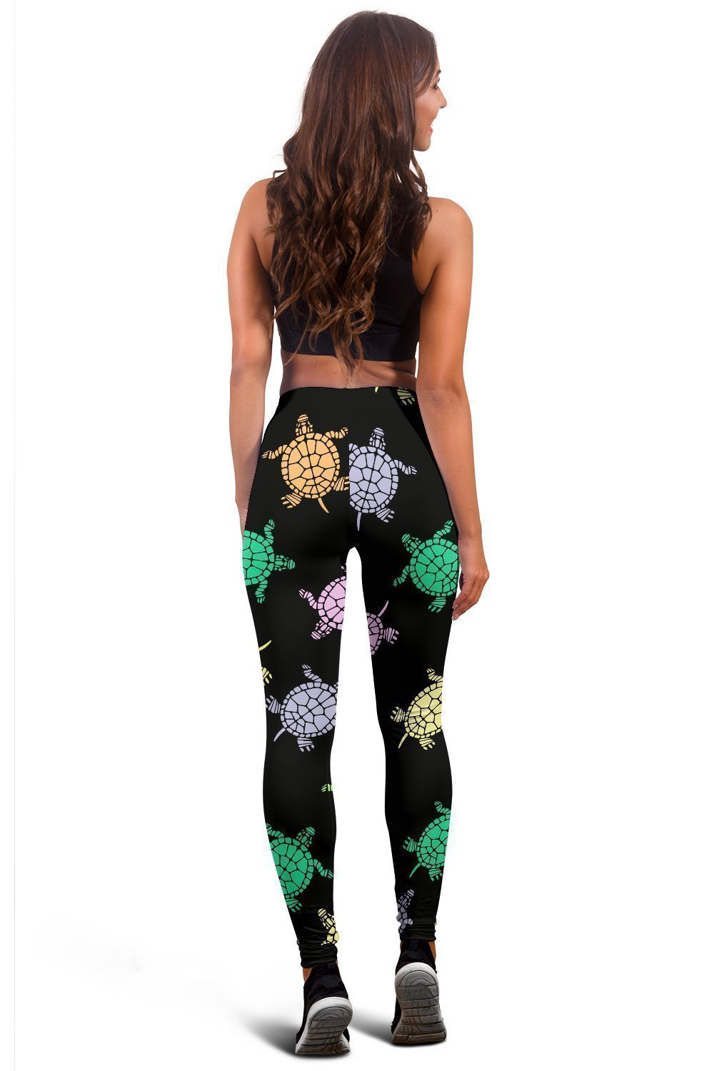 Sea Turtles Black Leggings - I love Veterinary