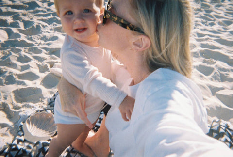 Film photo featuring mom Alice Frawley and daughter Vivi in Sydney Australia