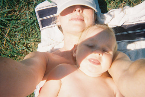 Film photo featuring mom Alice Frawley and daughter Vivi in Sydney Australia