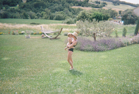 Film photo featuring mom Alice Frawley and daughter Vivi in Sydney Australia