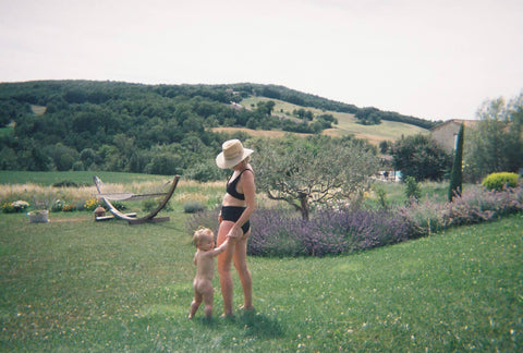 Film photo featuring mom Alice Frawley and daughter Vivi in Sydney Australia