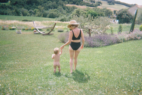 Film photo featuring mom Alice Frawley and daughter Vivi in Sydney Australia