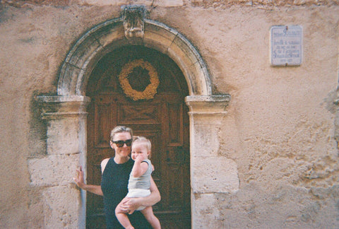 Film photo featuring mom Alice Frawley and daughter Vivi in Sydney Australia