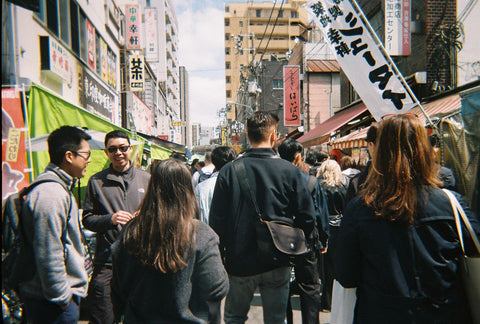 Isabella Schimid Vogue hair and make-up artist film photo of people in Tokyo street scene