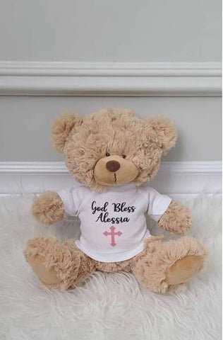 1. Baptism Gift Custom Teddy - Christian Teddy Bear Gift Ideas