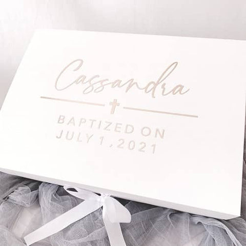 1. Baptism Keepsake Box - Last Minute Baptism Gift Ideas