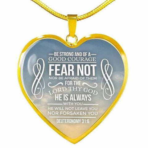 10. Gold Heart Necklace - Deuteronomy 31 6 Gifts