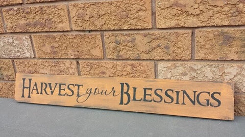 10. HARVEST Your BLESSINGS Sign - Blessing Wall Art