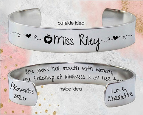 11. Personalized Bracelet - Gifts for Sunday school teachers