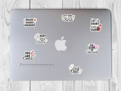 11. Sticker Set, Self Care, Enjoy Every Minute, You Are Loved, Happy Mail Gift - You are loved gifts