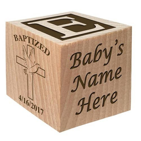 11. Wooden Baby Blocks - Baby Boy Baptism