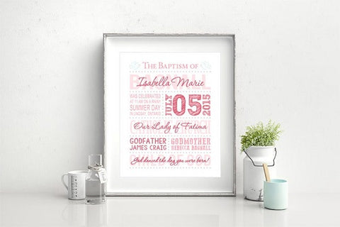 12. Custom Baptism Print - Last Minute Baptism Gift Ideas