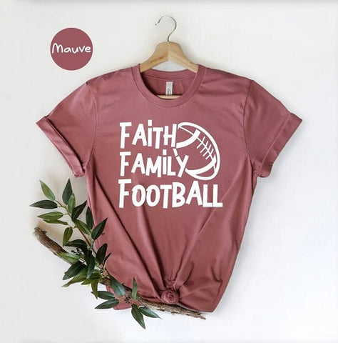 12. Faith Family Football Shirt - Christian Sports Gifts