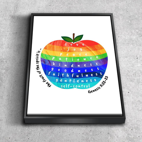 13. Fruit of the Spirit Canvas Wall Art - Gifts for Sunday School Students