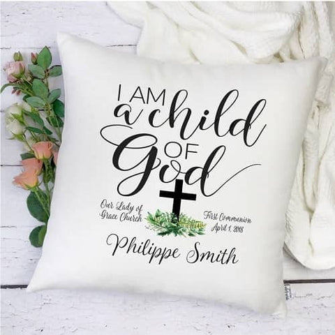 13. Personalized Baptism Pillow - Last Minute Baptism Gift Ideas