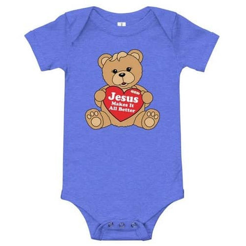 14. Baby One Piece Shirt - Jesus Teddy Bear