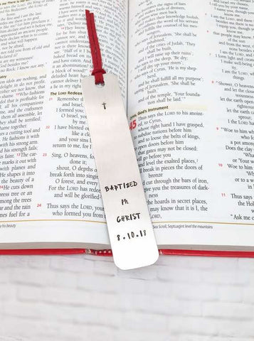 #1 Baptized in Christ bookmark adult baptism gifts