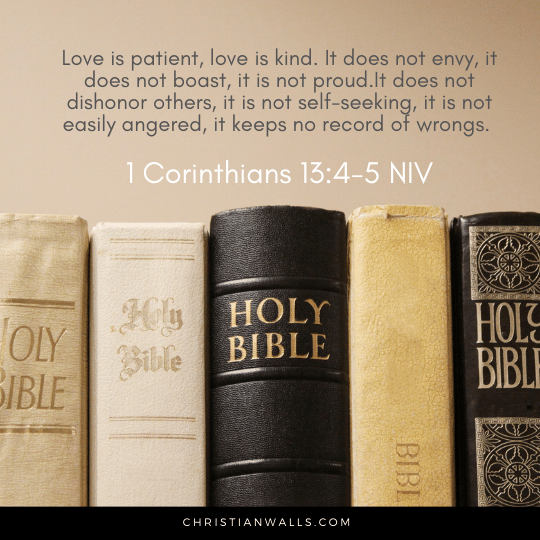 1 Corinthians 13:4-5 NIV images pictures quotes