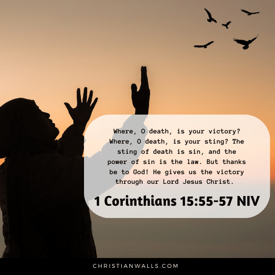 1 Corinthians 15:55-57 NIV images pictures quotes