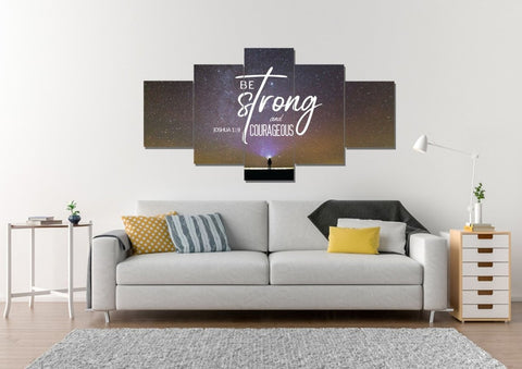 2. Joshua 1 9 Be Strong and Courageous Wall Art - Man of God Gifts