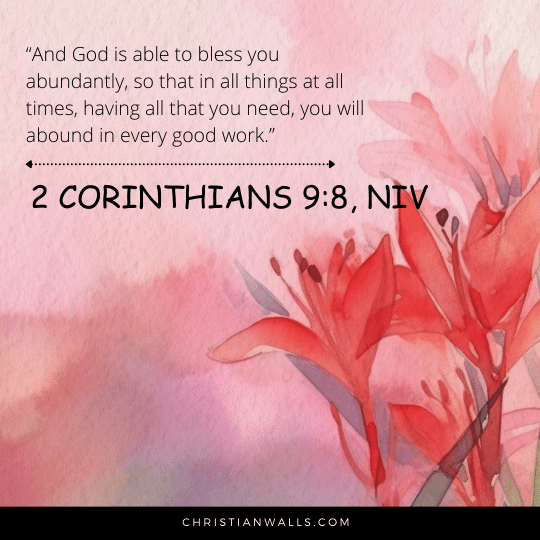 2 Corinthians 9:8, NIV  images pictures quotes