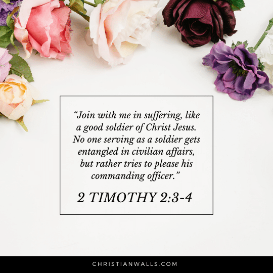 2 Timothy 2:3-4 images pictures quotes