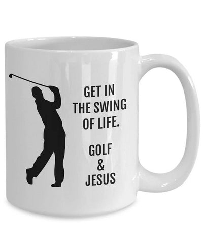 3. Golf and Jesus Coffee Mug - Christian Golf Gifts