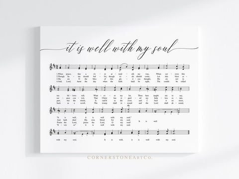 3. Hymn Wall Art Hymn Print - It Is Well With My Soul