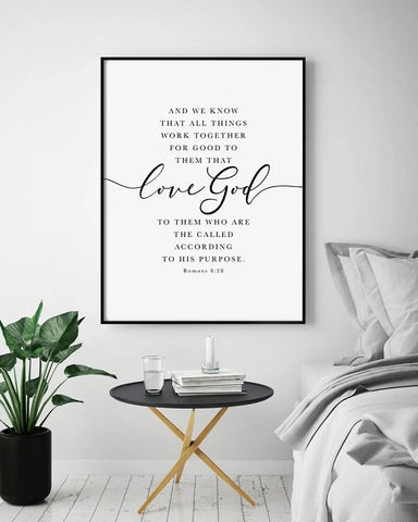 6. Artwork For Your Home Décor - Romans 8 28