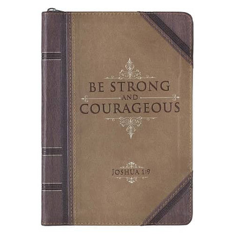 7. Zippered Leather Journal - Joshua 1 9 Gifts