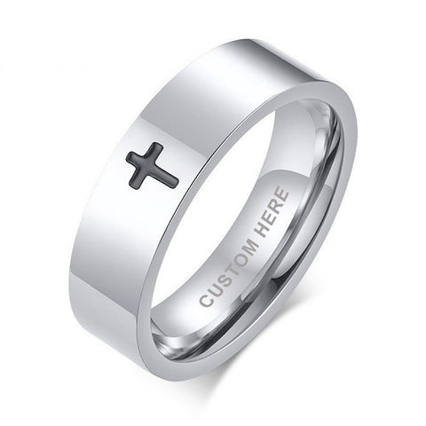 8. Cross Ring for Men - Real Men Pray Gifts