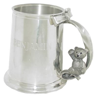 8. Engraved Christening Mug - Jesus Teddy Bear