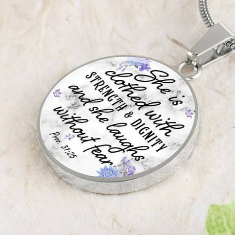 8. Luxury Circle Necklace - Proverbs 31 25 Gifts
