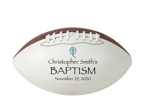 9. Baptism Football Gift - Baby Boy Baptism