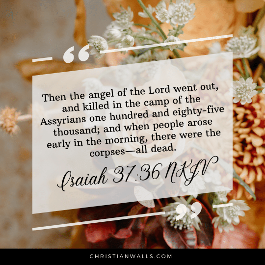 Isaiah 37:36 NKJV images pictures quotes