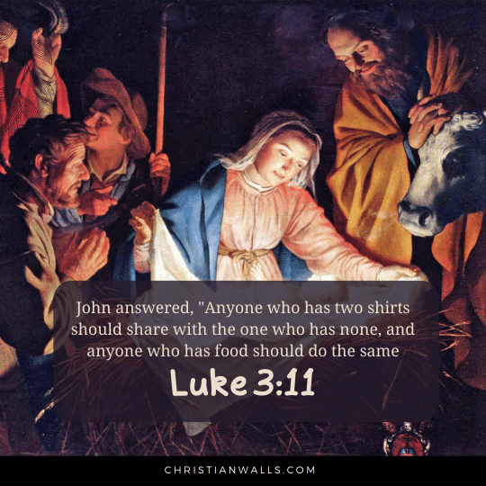 Luke 3:11 images pictures quotes