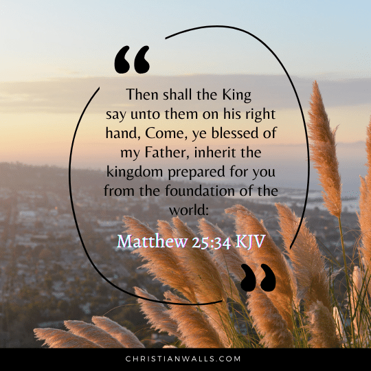 Matthew 25:34 KJV images pictures quotes