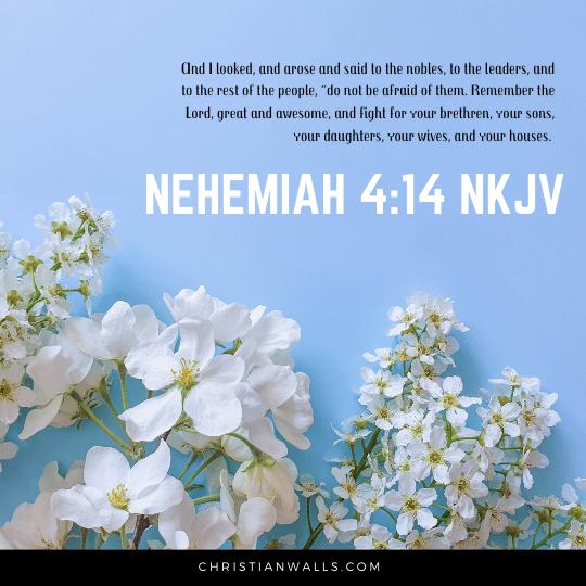 Nehemiah 4:14 NKJV images pictures quotes