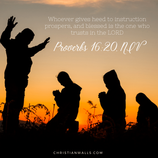 Proverbs 16:20, NIV images pictures quotes