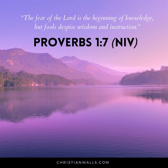 Proverbs 1:7 (NIV) images pictures quotes